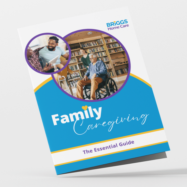 a mockup of the essential guide to family caregiving resource for family caregivers